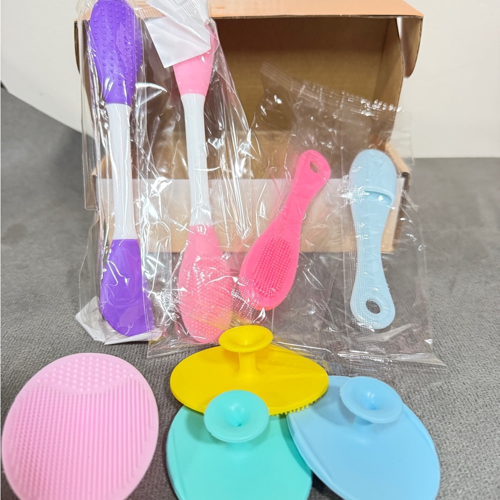 Dual-Color Silicone Bath Brush Set for Women/B060